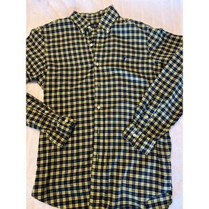 Ralph Lauren Men's Blue & Yellow Plaid Classic Fit L/S Button‎ Down Shirt Size M
